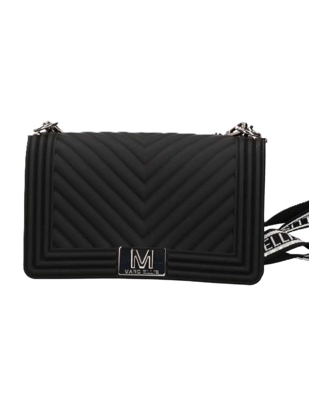 borsa marc ellis DONNA BLACK E SILVER - FLAT M 26 vista frontale