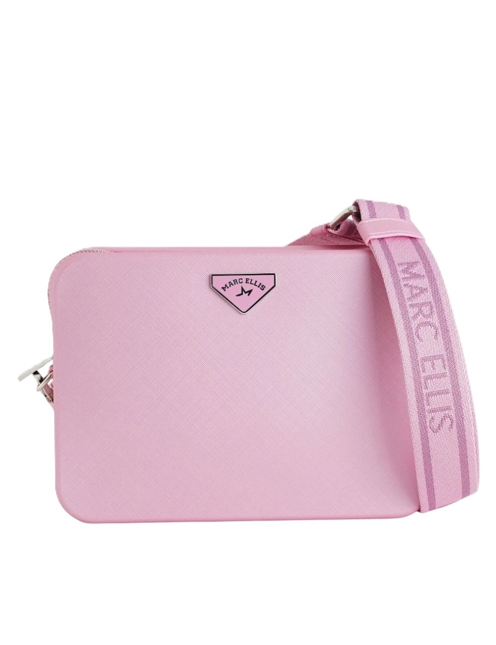 borsa marc ellis DONNA CASHMERE ROSE E SILVER - FLAT FLOWE 26 vista frontale