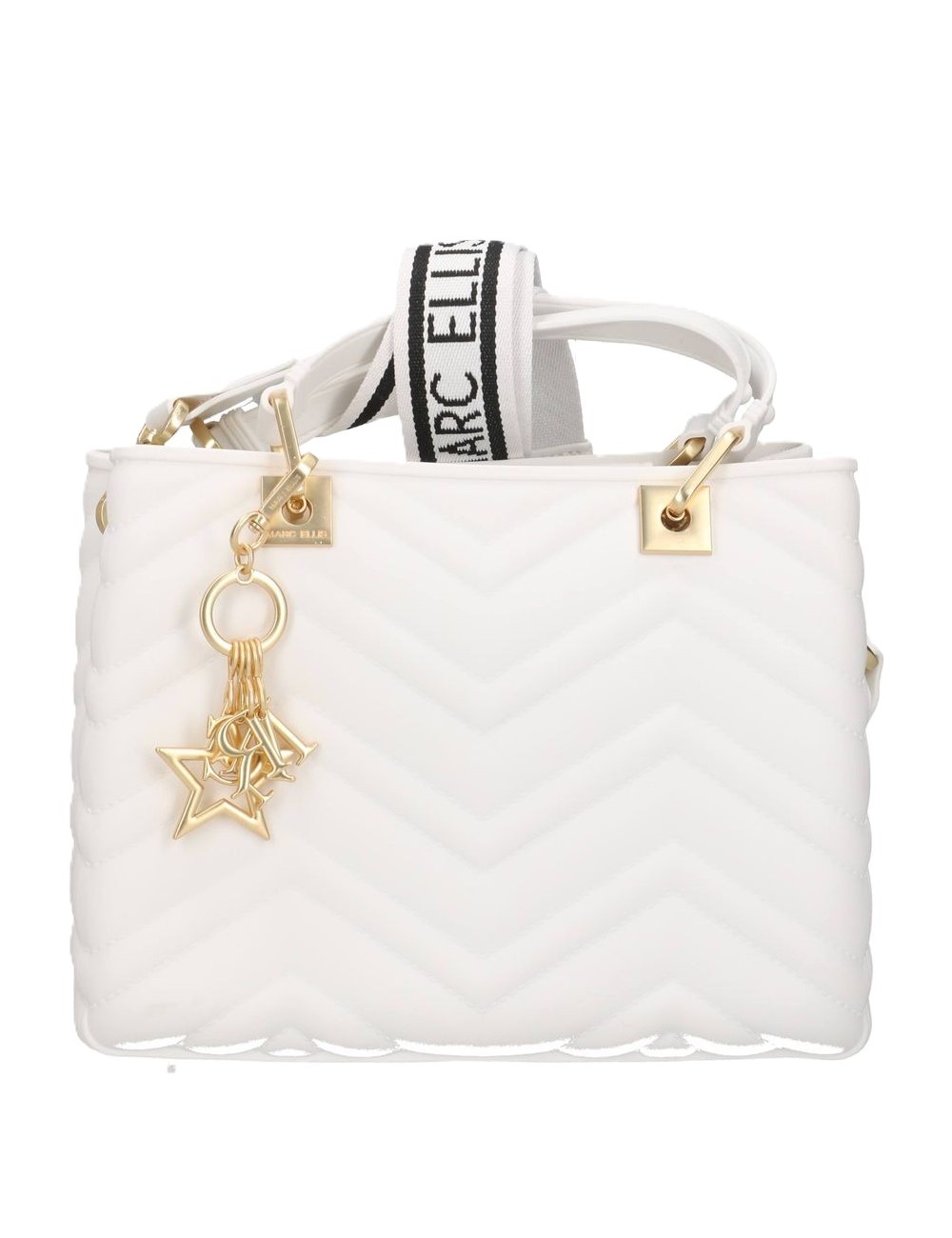 borsa marc ellis DONNA MILK E LIGHT GOLD - KRISSY WAVE M vista frontale