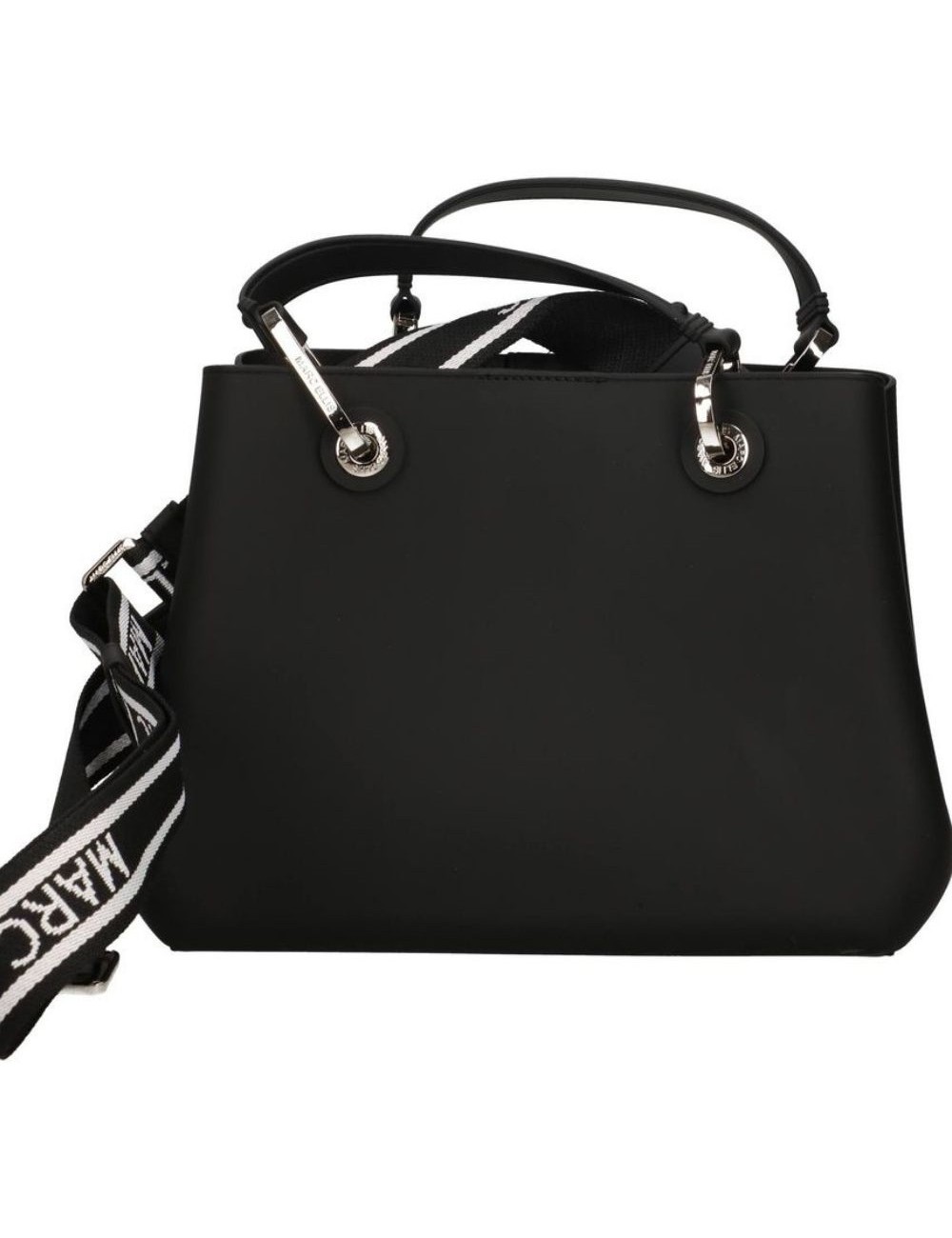 borsa marc ellis DONNA BLACK E SILVER - FLAT KIRA vista posteriore