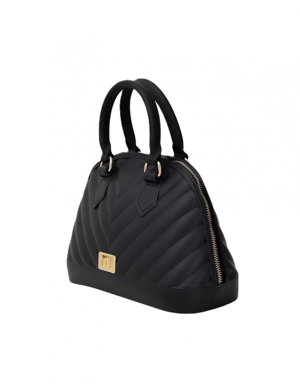 borsa marc ellis DONNA BLACK E LIGHT GOLD - FLAT MAYA M vista frontale