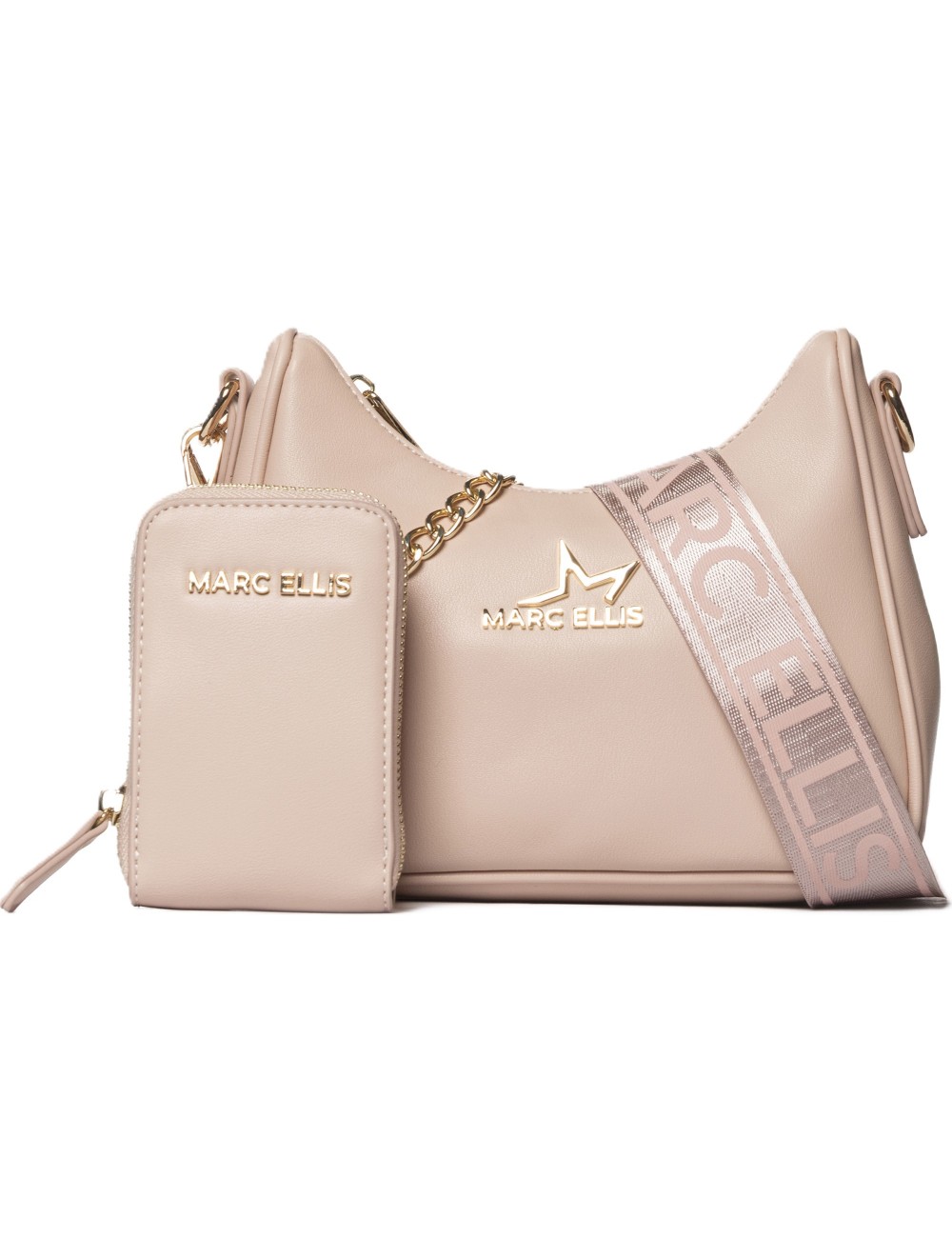 borsa marc ellis DONNA ROSA CHIARO LIGHT ROSE - ARIEL STAR vista frontale
