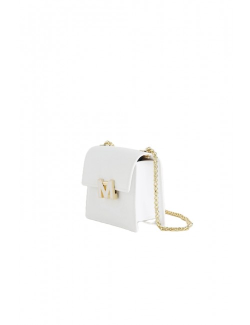 borsa marc ellis DONNA MILK E LIGHT GOLD - FLAT SUPERMEE S vista laterale