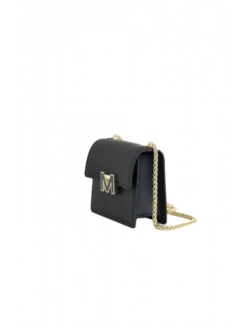 borsa marc ellis DONNA BLACK E LIGHT GOLD - FLAT SUPERMEE S vista laterale