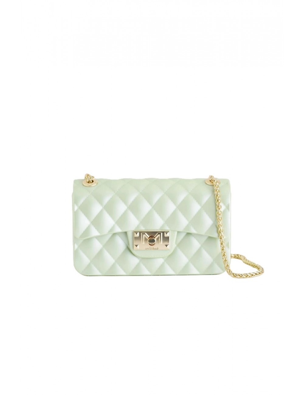 borsa marc ellis DONNA SOFT GREEN E MATT GOLD - FLAT FALCON XS vista frontale