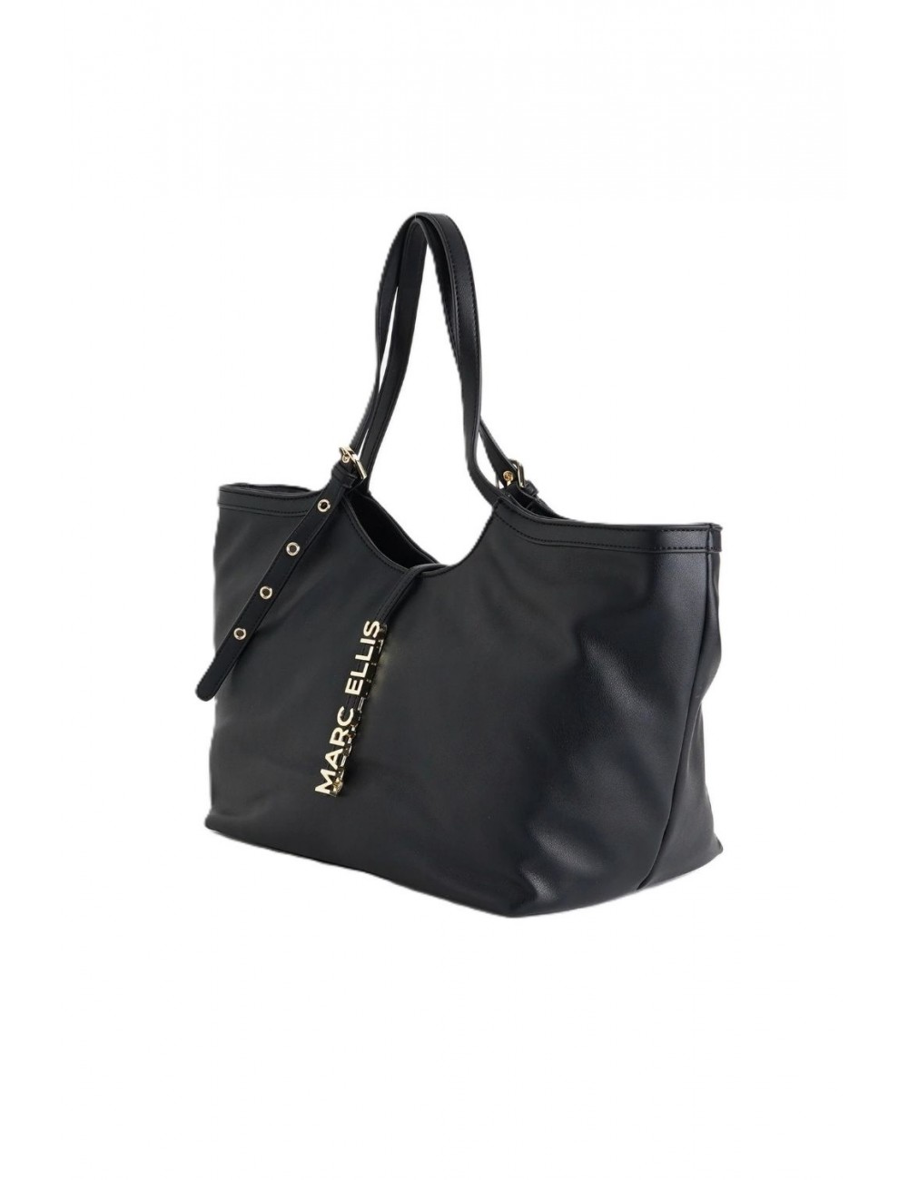 borsa marc ellis DONNA BLACK E GOLD - SCARLETT MACRO vista frontale