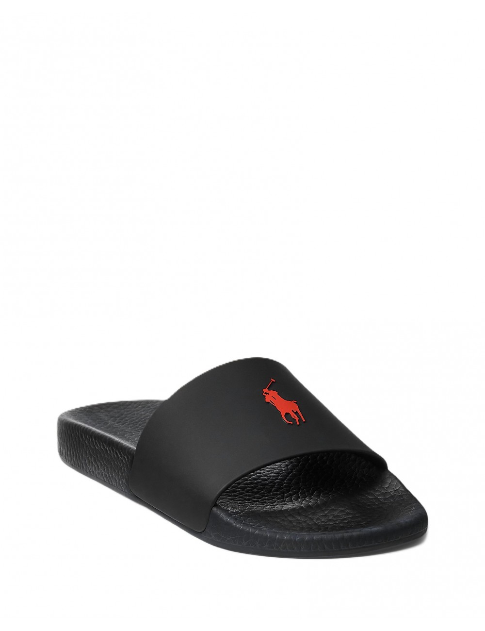 ciabatte polo ralph lauren UOMO BLACK E RED - POLO SLIDE-SN-SLI - 809852071004 vista laterale