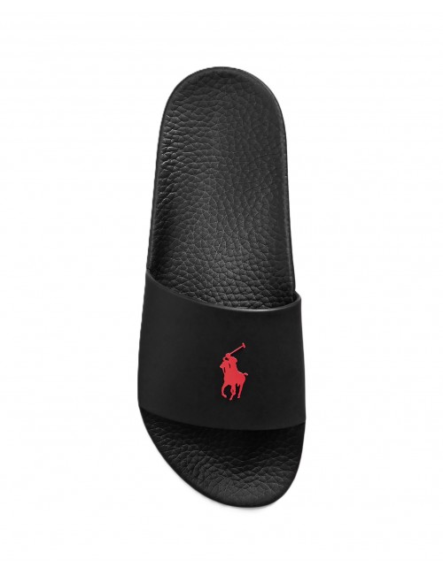 ciabatte polo ralph lauren UOMO BLACK E RED - POLO SLIDE-SN-SLI - 809852071004 vista superiore