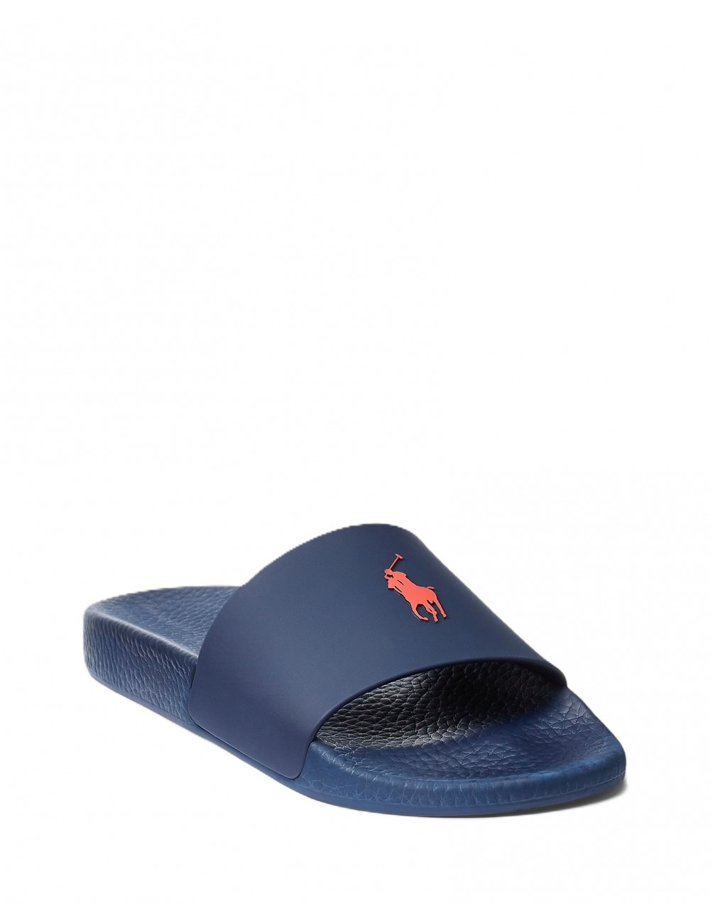 ciabatte polo ralph lauren UOMO BLU E ROSSE NV/RD PP - POLO SLIDE-SN-SLI - 809852071002 vista laterale
