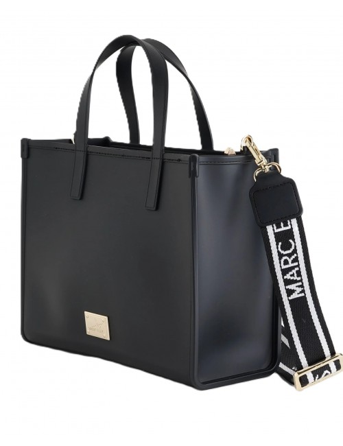 borsa marc ellis DONNA BLACK E LIGHT GOLD - FLAT GO 26 vista laterale