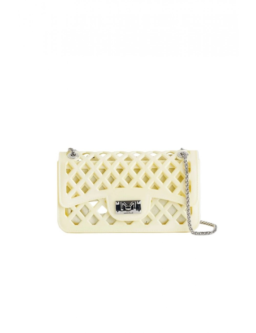 borsa marc ellis DONNA WAX YELLOW E SILVER - FLAT BASKET vista frontale