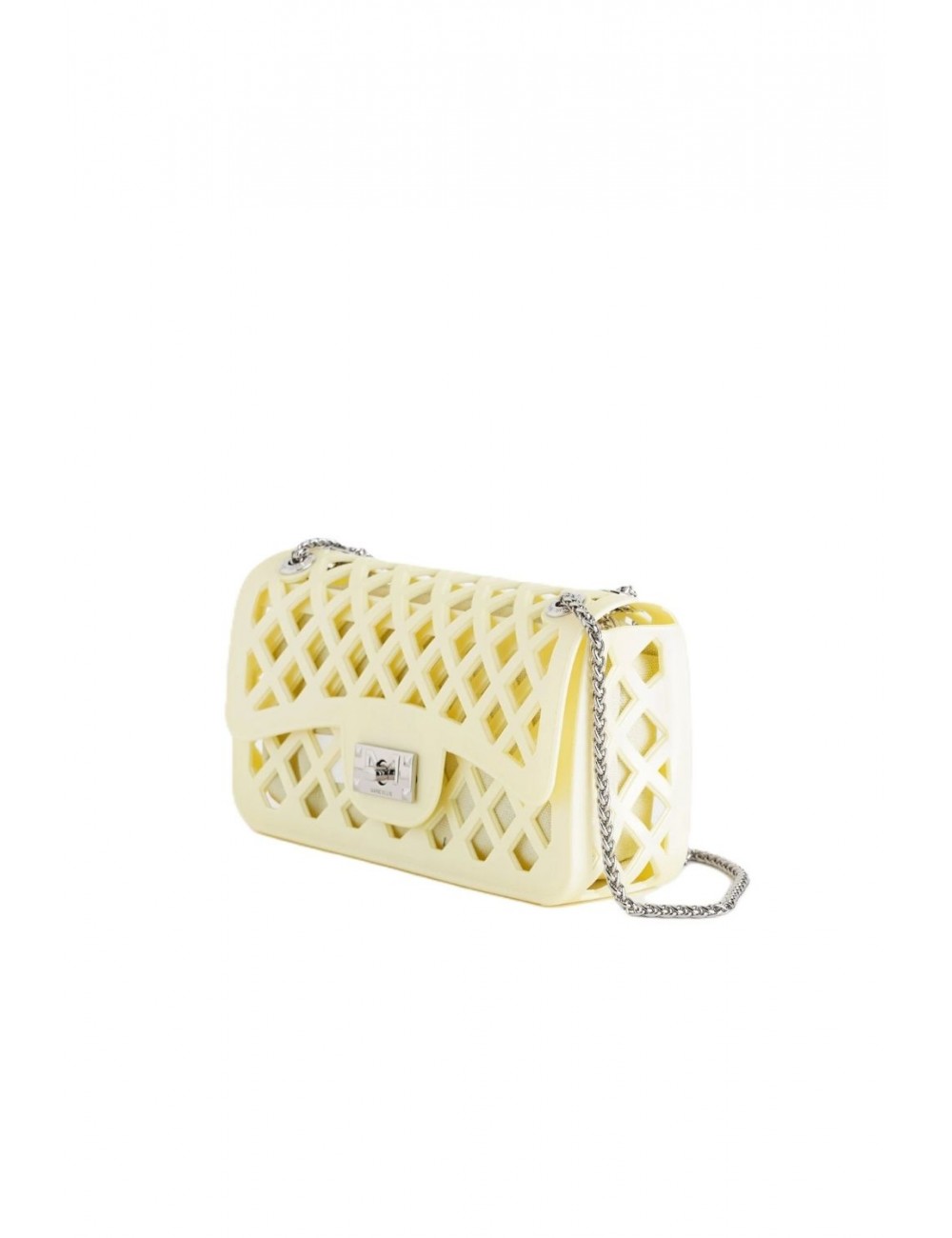 borsa marc ellis DONNA WAX YELLOW E SILVER - FLAT BASKET vista frontale