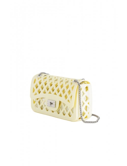 borsa marc ellis DONNA WAX YELLOW E SILVER - FLAT BASKET vista laterale