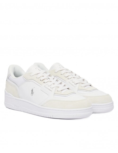 scarpe polo ralph lauren UOMO WHITE MU - OPN MSTER PP-SK-LTL - 809P00810002 vista frontale