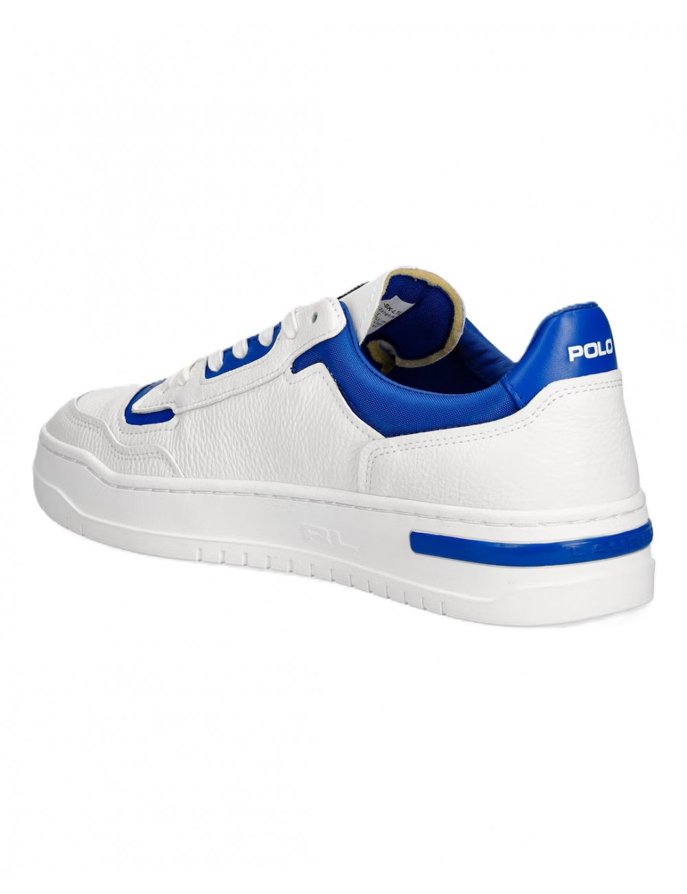scarpe polo ralph lauren UOMO BIANCHE E BLU MULTI - KENMARE-SK-LTL - 809P07528002 vista posteriore