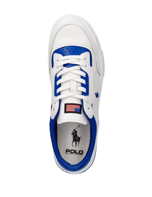 scarpe polo ralph lauren UOMO BIANCHE E BLU MULTI - KENMARE-SK-LTL - 809P07528002 vista superiore