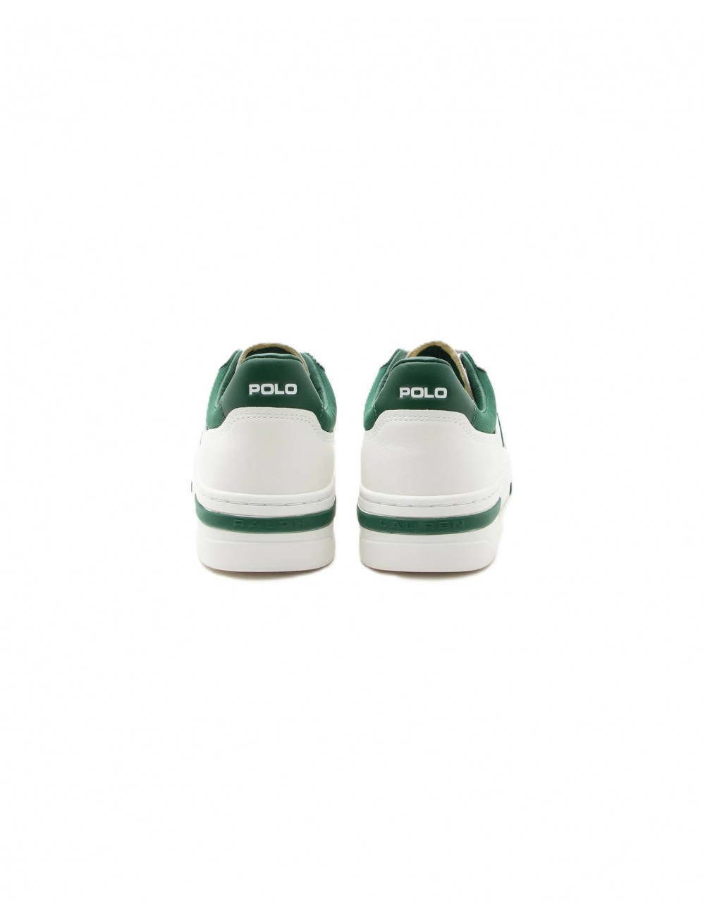 scarpe polo ralph lauren UOMO BIANCHE E VERDI MULTI - KENMARE-SK-LTL - 809P07528003 vista posteriore