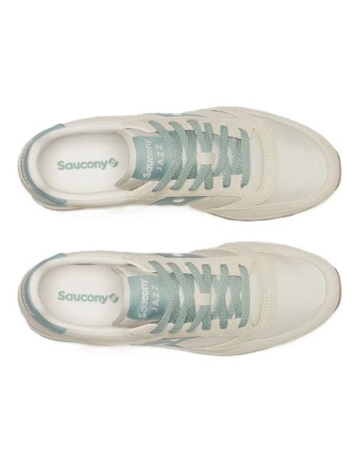 scarpe saucony UNISEX BEIGE E VERDE ACQUA TOFU/BLUE SURF - JAZZ ORIGINAL - S2044-736 vista superiore