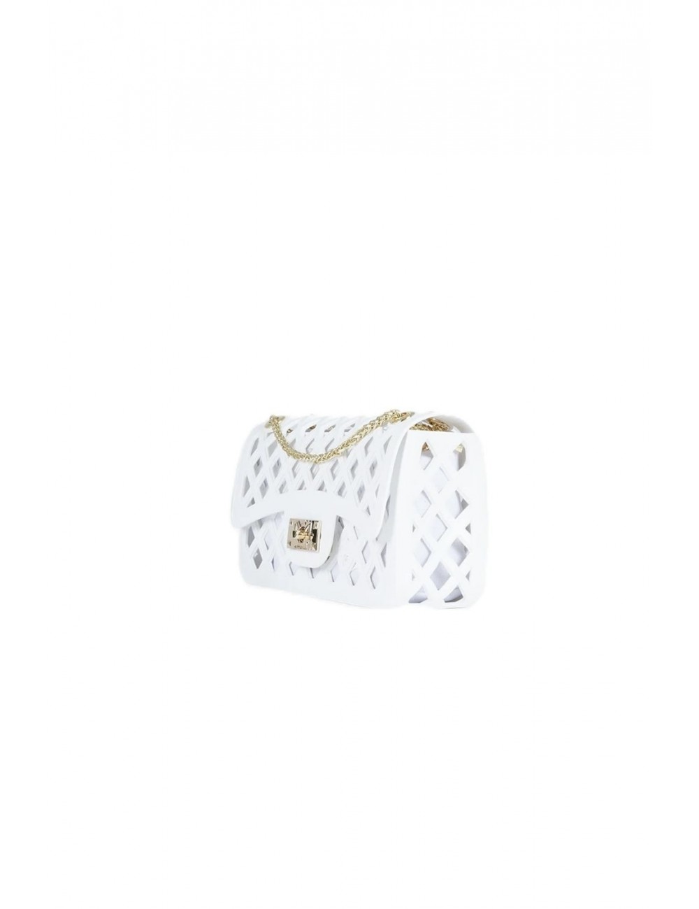 borsa marc ellis DONNA MILK E LIGHT GOLD - FLAT BASKET vista frontale