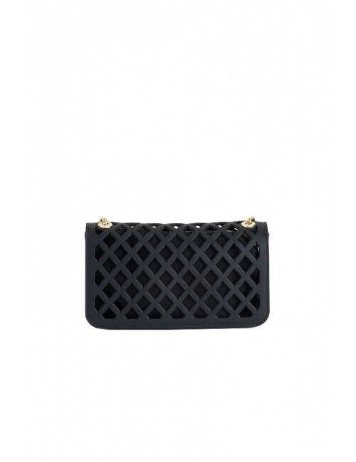 borsa marc ellis DONNA BLACK E LIGHT GOLD - FLAT BASKET vista posteriore