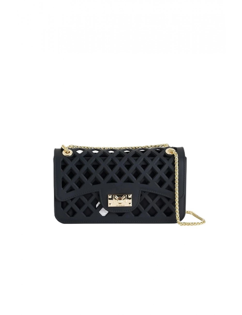 borsa marc ellis DONNA BLACK E LIGHT GOLD - FLAT BASKET vista frontale