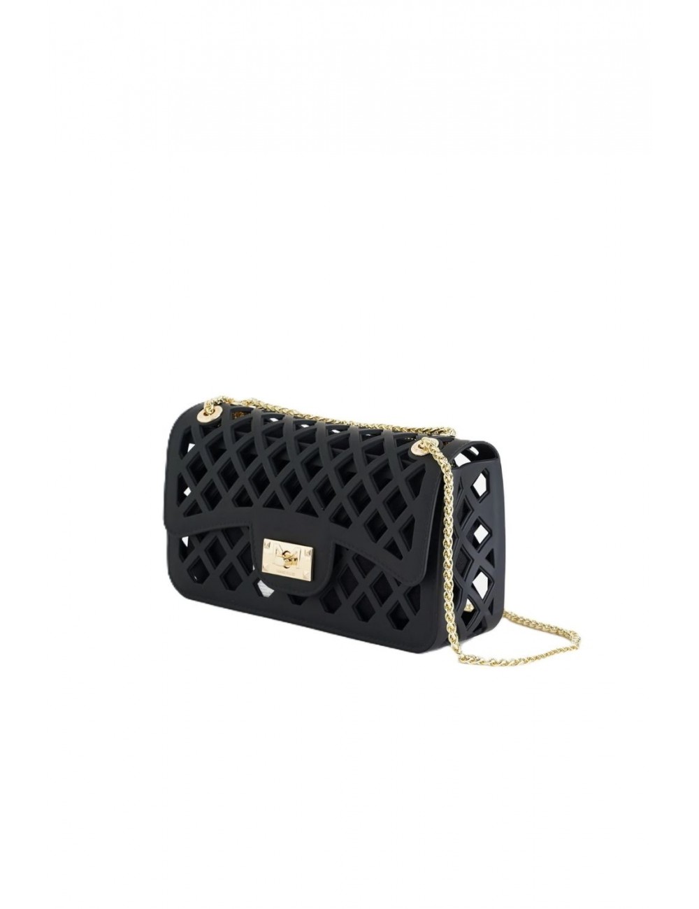 borsa marc ellis DONNA BLACK E LIGHT GOLD - FLAT BASKET vista frontale