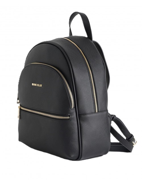 zaino marc ellis DONNA BLACK E GOLD - MORGAN MF vista laterale