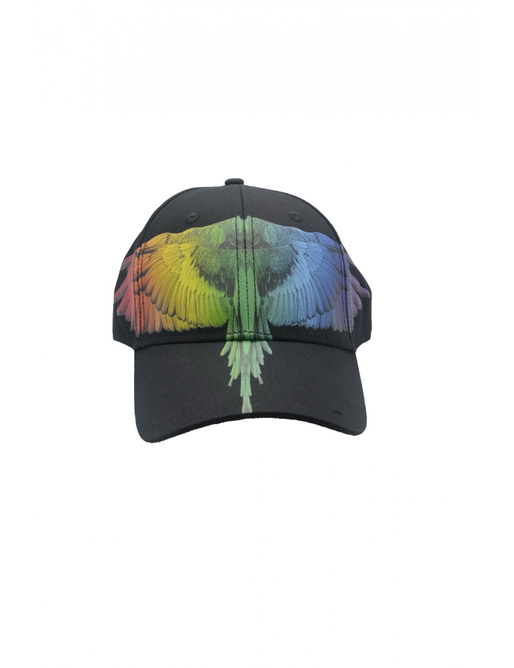 cappello marcelo burlon county of milan UNISEX 110/100 BLACK/RAINBOW WINGS - COMAS260485 vista frontale