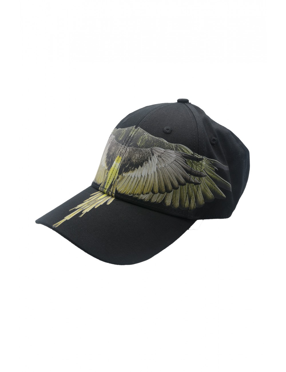 cappello marcelo burlon county of milan UNISEX 110/103 BLACK/YELLOW WINGS - COMAS260488 vista frontale