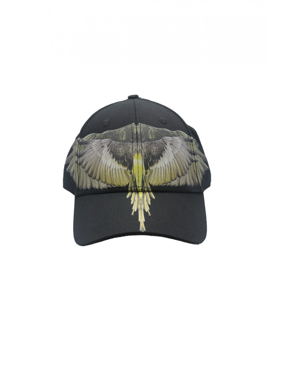 cappello marcelo burlon county of milan UNISEX 110/103 BLACK/YELLOW WINGS - COMAS260488 vista frontale