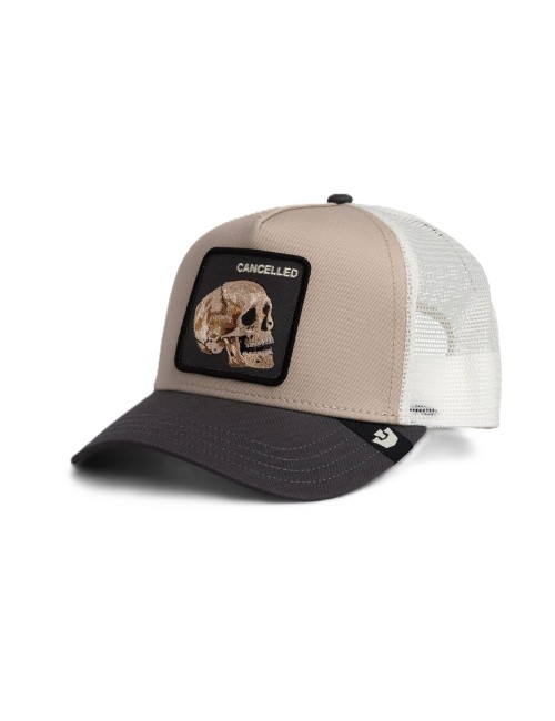 cappello goorin bros UNISEX BEIGE E GRIGIO MULTI COLOR - THE CANCELLED SKULL - 101-2392-MULTI vista laterale