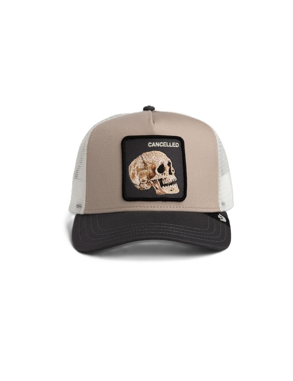cappello goorin bros UNISEX BEIGE E GRIGIO MULTI COLOR - THE CANCELLED SKULL - 101-2392-MULTI vista frontale