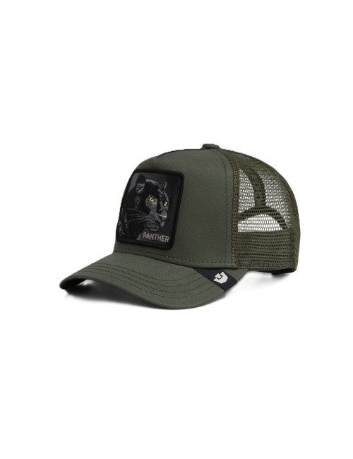 cappello goorin bros UNISEX VERDE MILITARE PALM - PANTHER TRUCKER - 101-2510-PAL01 vista laterale