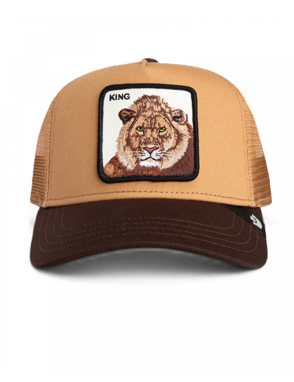 cappello goorin bros UNISEX CAMMELLO E MARRONE  HEAT/GROUND - KING TRUCKER - 101-2459-HEA02 vista frontale
