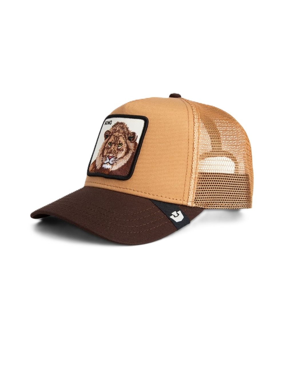 cappello goorin bros UNISEX CAMMELLO E MARRONE  HEAT/GROUND - KING TRUCKER - 101-2459-HEA02 vista frontale