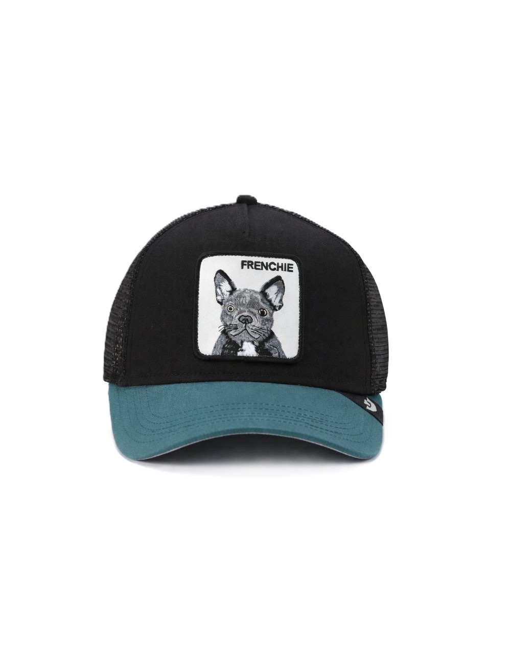 cappello goorin bros UNISEX NERO E PETROLIO VOID/SEA - THE FRENCHIE DOG - 101-2536/VOI20 vista frontale
