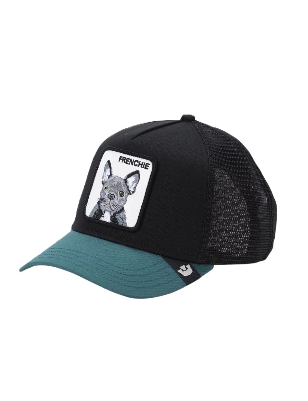cappello goorin bros UNISEX NERO E PETROLIO VOID/SEA - THE FRENCHIE DOG - 101-2536/VOI20 vista frontale