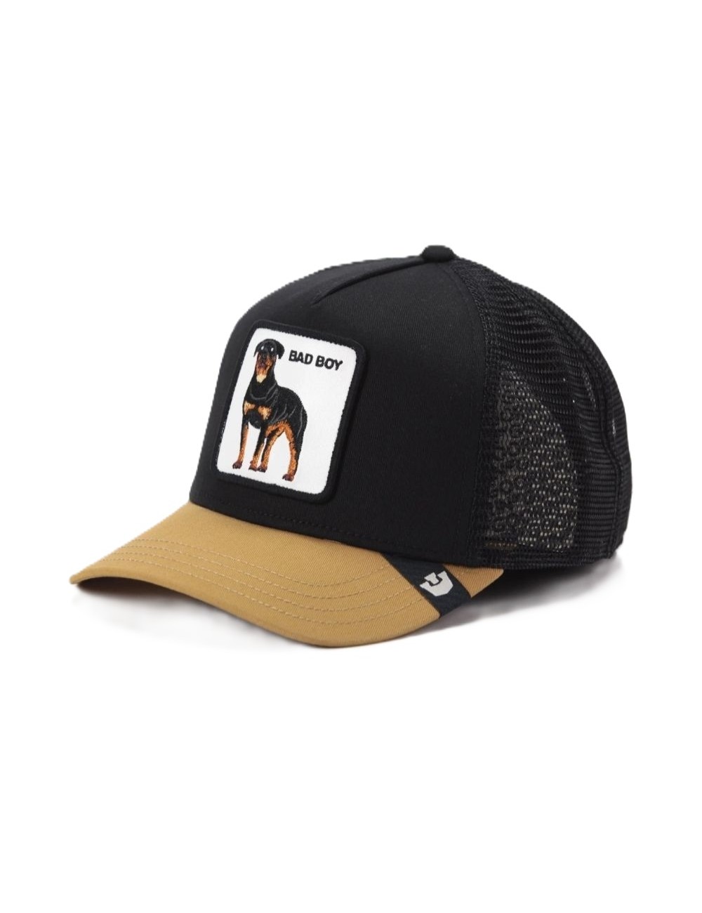 cappello goorin bros UNISEX NERO E GIALLO OCRA VOID/AMBER - THE BAD BOY - 101-2538-VOI17 vista frontale