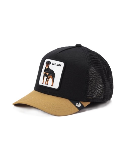 cappello goorin bros UNISEX NERO E GIALLO OCRA VOID/AMBER - THE BAD BOY - 101-2538-VOI17 vista laterale
