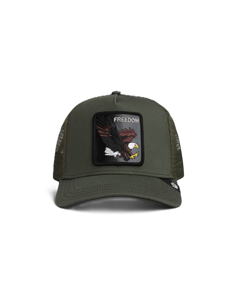 cappello goorin bros UNISEX VERDE MILITARE PALM - FREEDOM EAGLE TRUCKER - 101-2541-PAL01 vista frontale