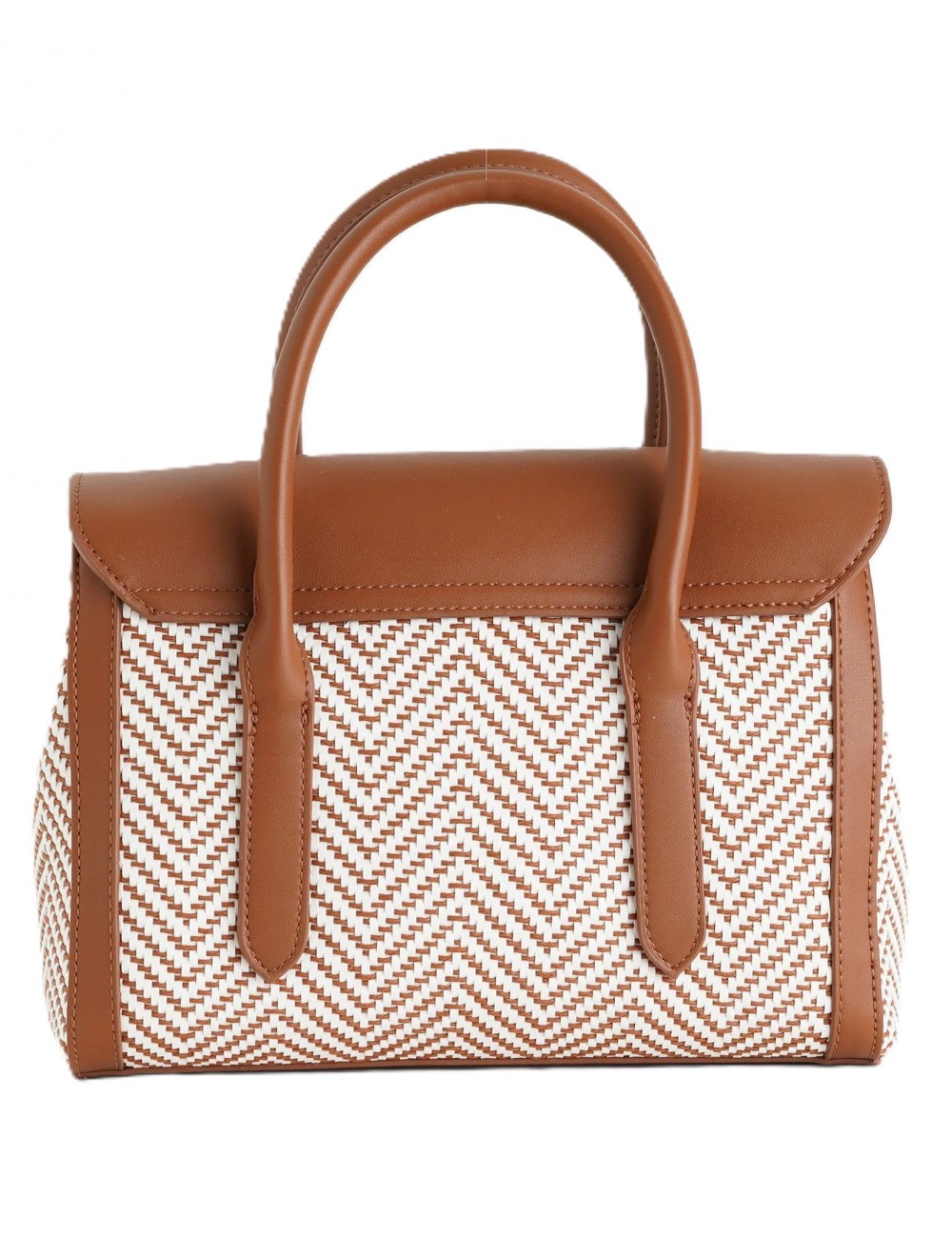 borsa secret pon pon DONNA CUOIO TAN - YALIS STRAW SMALL vista posteriore