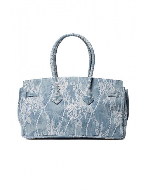 borsa secret pon pon DONNA AZZURRA DENIM - GRACE M LACE vista posteriore