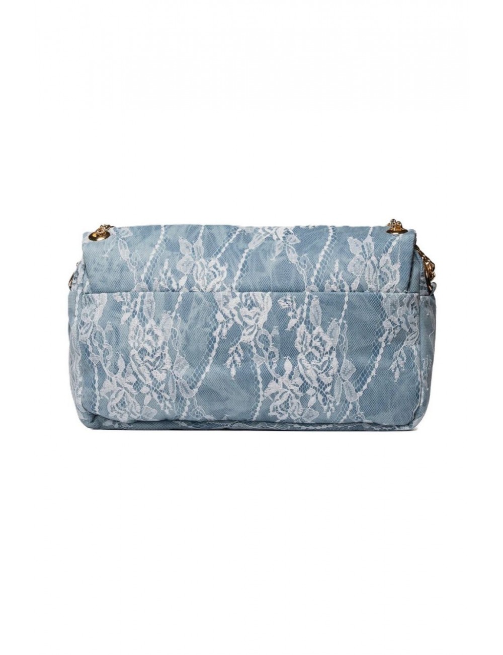 borsa secret pon pon DONNA AZZURRA DENIM - CHARLOTTE L LACE vista posteriore