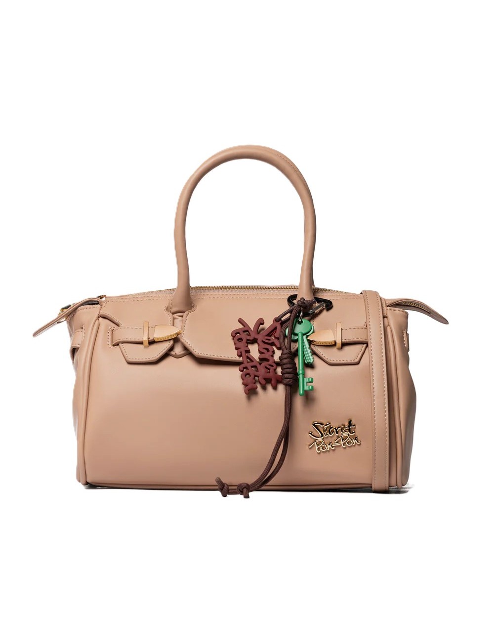 borsa secret pon pon DONNA BEIGE LIGHT TAN - ALEXANDRA S vista frontale