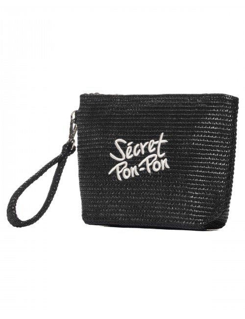 pochette secret pon pon DONNA BLACK/BLACK - RODEO CLUTCH vista laterale