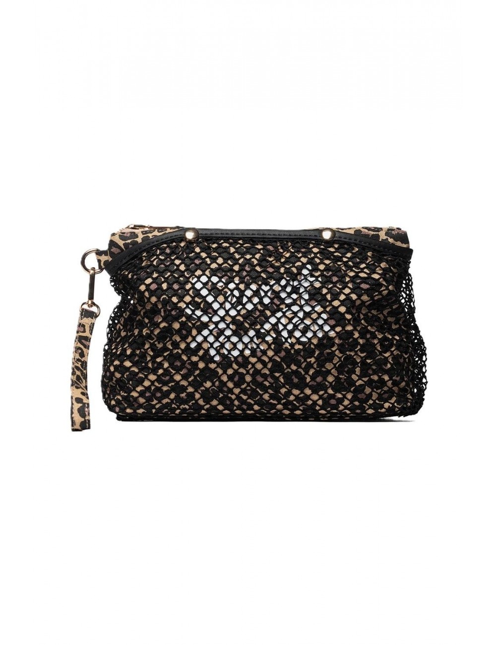 pochette secret pon pon DONNA MULTICOLORE LEOPARD - CITY POUCH vista frontale