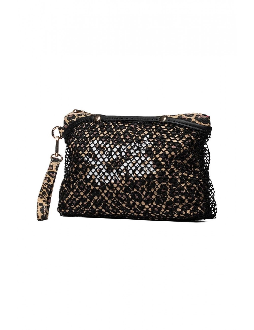 pochette secret pon pon DONNA MULTICOLORE LEOPARD - CITY POUCH vista frontale
