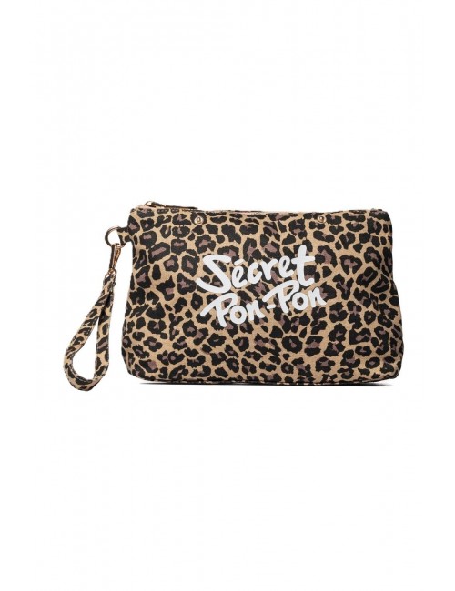 pochette secret pon pon DONNA MULTICOLORE LEOPARD - CITY POUCH vista frontale 2