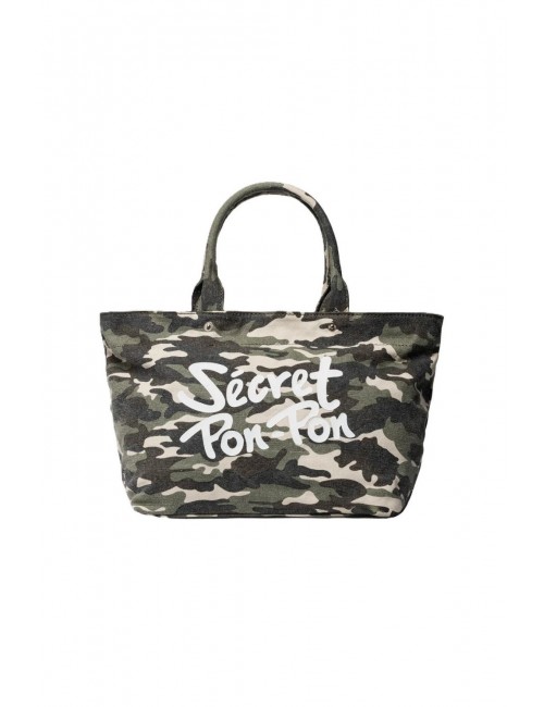 borsa secret pon pon DONNA MULTICOLORE CAMOU - CITY TOTE M vista frontale 2