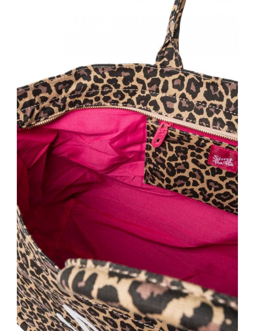 borsa secret pon pon DONNA MULTICOLORE LEOPARD - CITY TOTE L vista interna